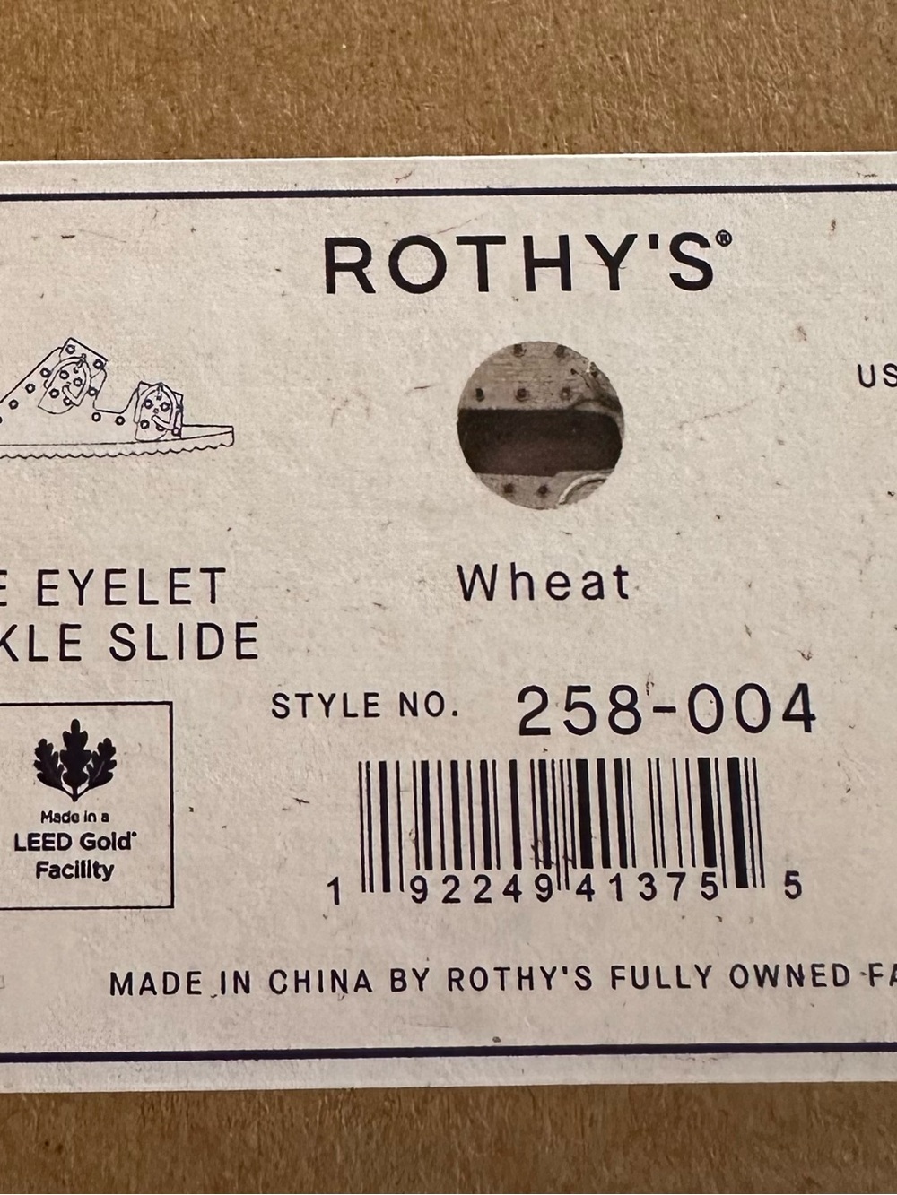 Rothy's Tan Canvas Double-Strap Slide Sandals with Gold Buckles - Picture 7 of 8